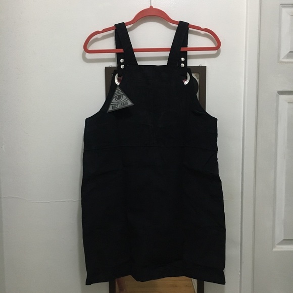 Disturbia Total Nightmare Corduroy Pinafore Dress - Picture 7 of 7